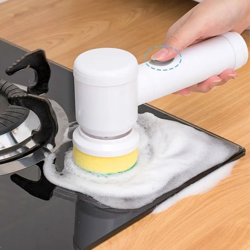 Escova de Limpeza Elétrica Multifuncional para cozinha e banheiro